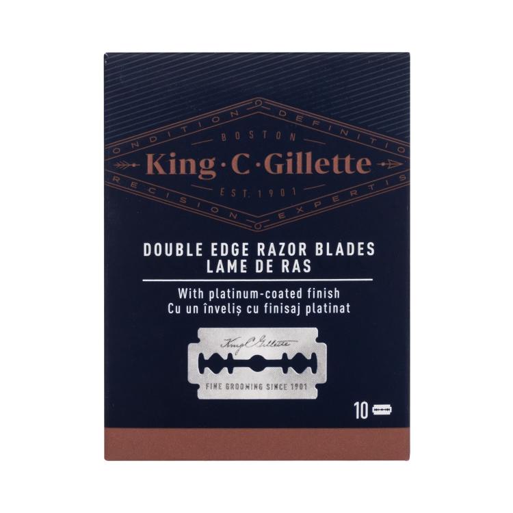 Gillette King C. Double Edge Safety Razor Blades Wkład do maszynki dla mężczyzn Zestaw