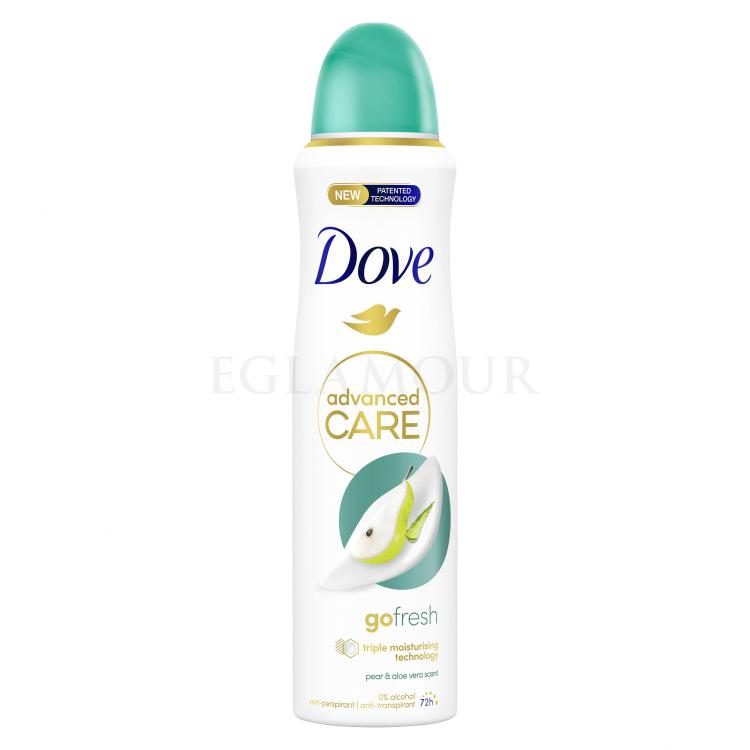 Dove Advanced Care Go Fresh Pear &amp; Aloe Vera 72h Antyperspirant dla kobiet 150 ml