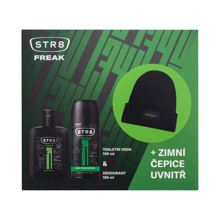 STR8 FREAK Zestaw Woda toaletowa 100 ml + dezodorant 150 ml + czapka zimowa