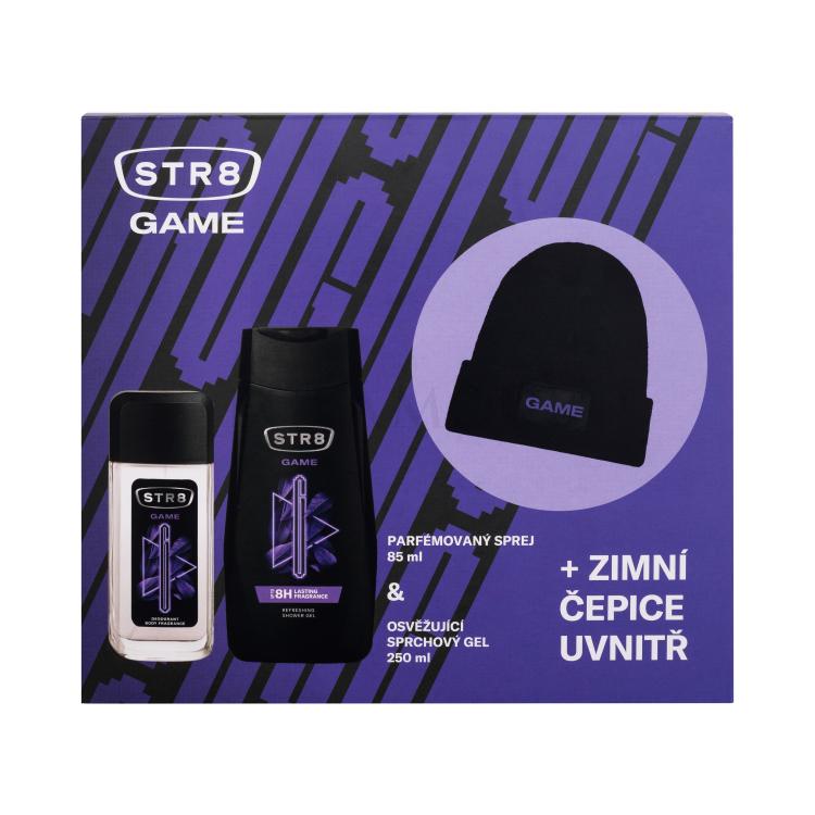 STR8 Game Zestaw dezodorant w szklanym opakowaniu 85 ml + żel pod prysznic 250 ml + czapka zimowa