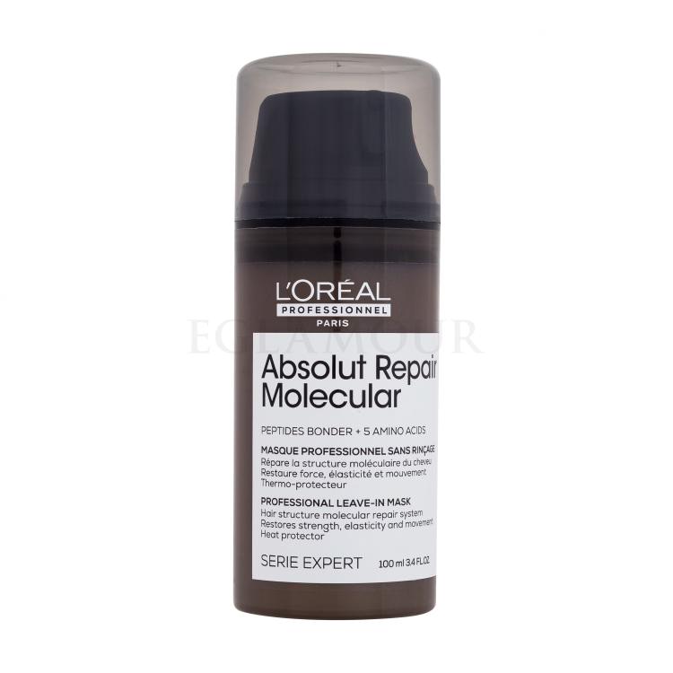 L'Oréal Professionnel Absolut Repair Molecular Professional Leave-In Mask Maska do włosów dla kobiet 100 ml