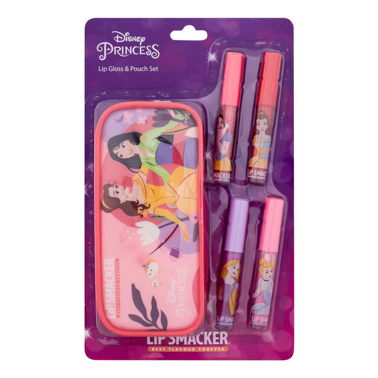Lip Smacker Disney Princess Lip Gloss &amp; Pouch Set Zestaw błyszczyk do ust 4 x 6 ml + kosmetyczka