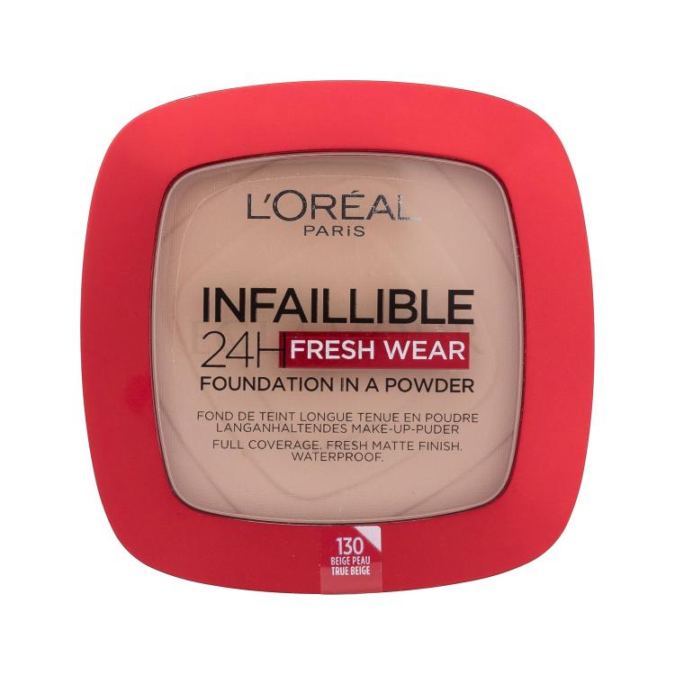 L'Oréal Paris Infaillible 24H Fresh Wear Foundation In A Powder Podkład dla kobiet 9 g Odcień 130 True Beige