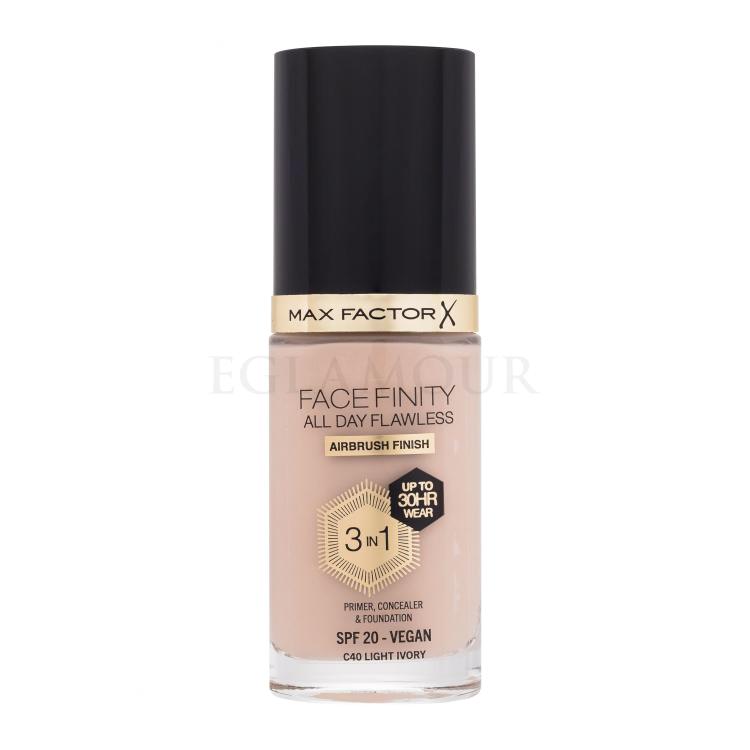 Max Factor Facefinity All Day Flawless SPF20 Podkład dla kobiet 30 ml Odcień C40 Light Ivory