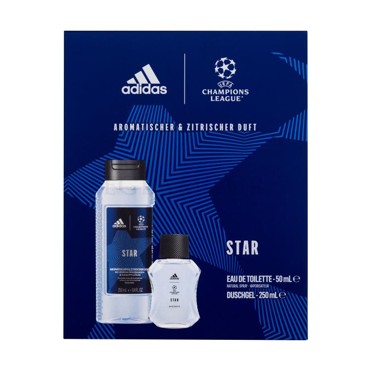 adidas uefa champions league star edition woda toaletowa 50 ml   zestaw