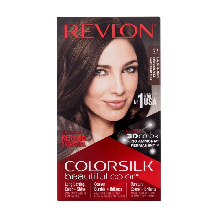 Revlon Colorsilk Beautiful Color Farba do włosów dla kobiet 59,1 ml Odcień 37 Dark Golden Brown