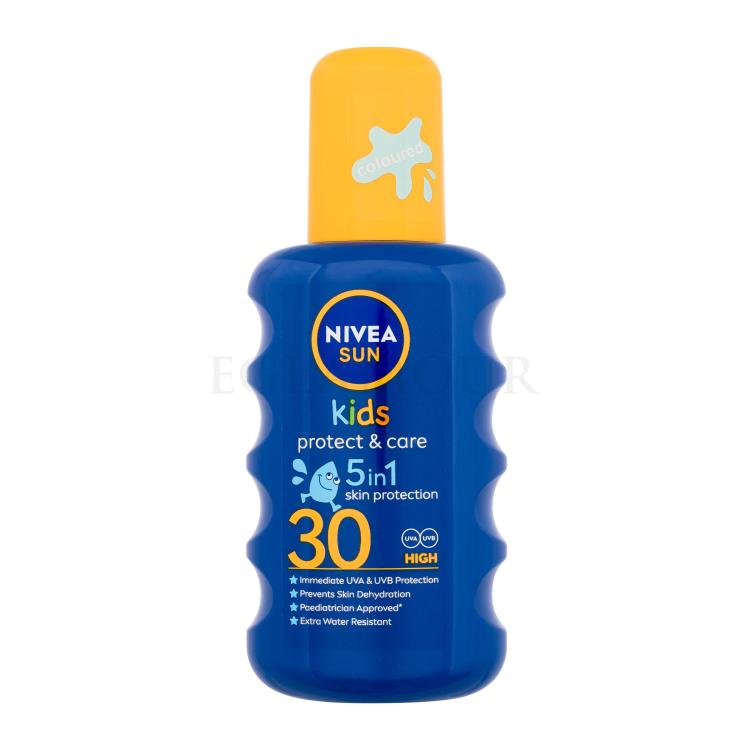 Nivea Sun Kids Protect &amp; Care Sun Spray 5 in 1 SPF30 Preparat do opalania ciała dla dzieci 200 ml