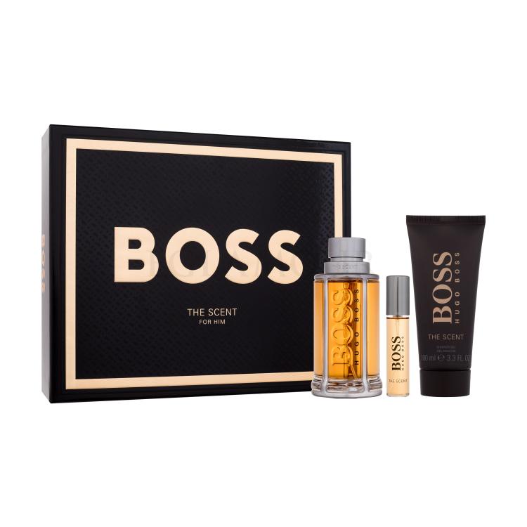 HUGO BOSS Boss The Scent 2015 SET1 Zestaw woda toaletowa 100 ml + woda toaletowa 10 ml + żel pod prysznic 100 ml
