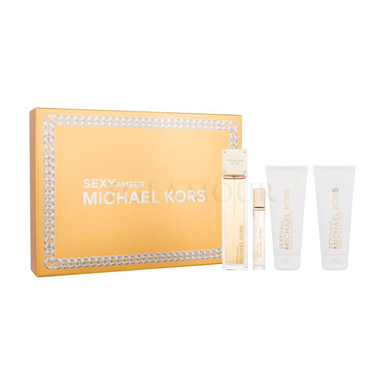 Michael Kors Sexy Amber Zestaw woda perfumowana 100 ml + woda perfumowana 10 ml + żel pod prysznic 100 ml + mleczko do ciała 100 ml