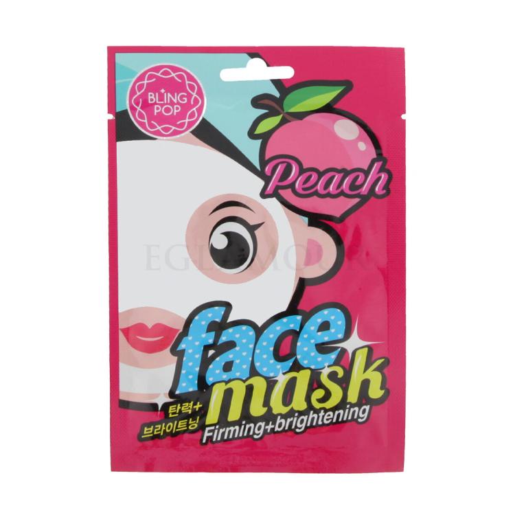 Bling Pop Face Mask Peach Firming + Brightening Maseczka do twarzy 20 ml
