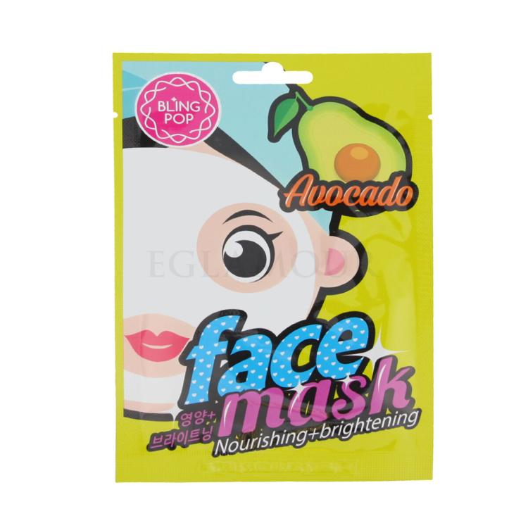 Bling Pop Face Mask Avocado Nourishing + Brightening Maseczka do twarzy 20 ml