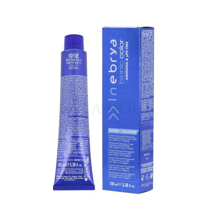 Inebrya Bionic Color Farba do włosów 100 ml Odcień 10/13E Blonde Platinum Beige Extra