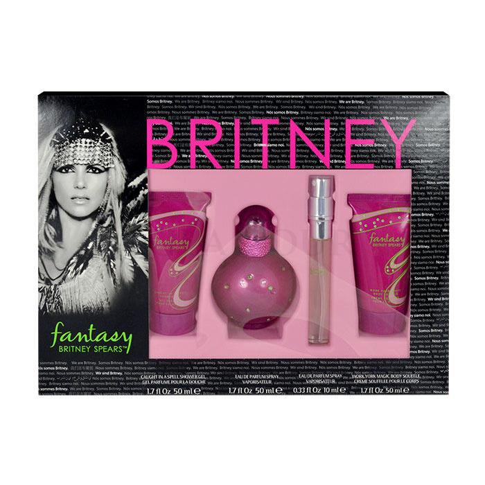 Britney Spears Fantasy Zestaw Edp 50ml + 50ml Żel pod prysznic + 50ml Balsam + 10ml Edp Uszkodzone pudełko