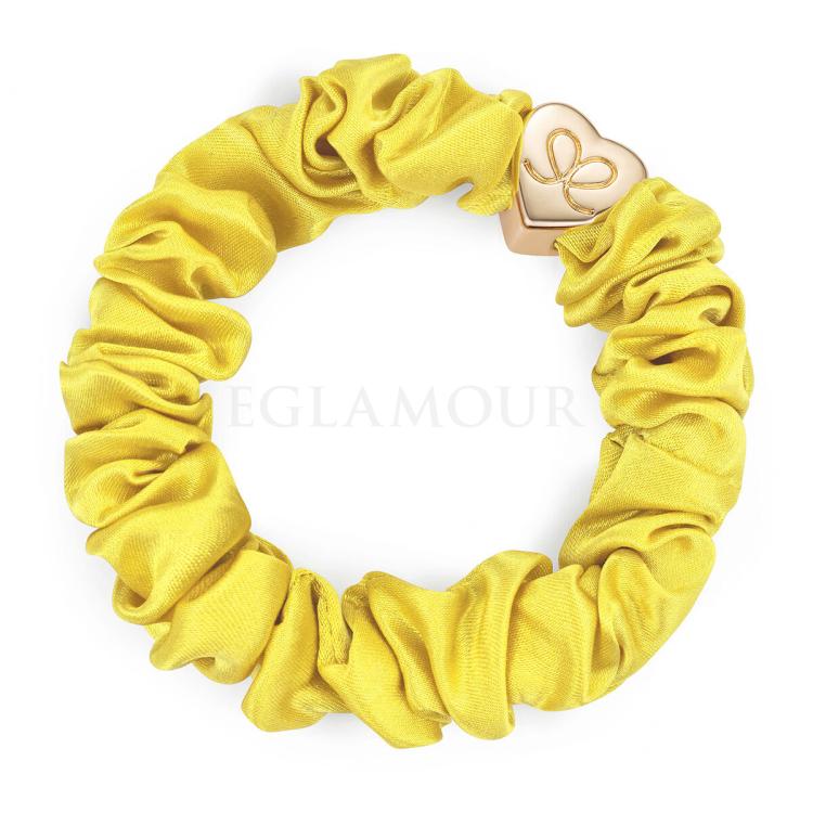 By Eloise London Silk Scrunchie Gold Heart Gumka do włosów dla kobiet 1 szt Odcień Mellow Yellow