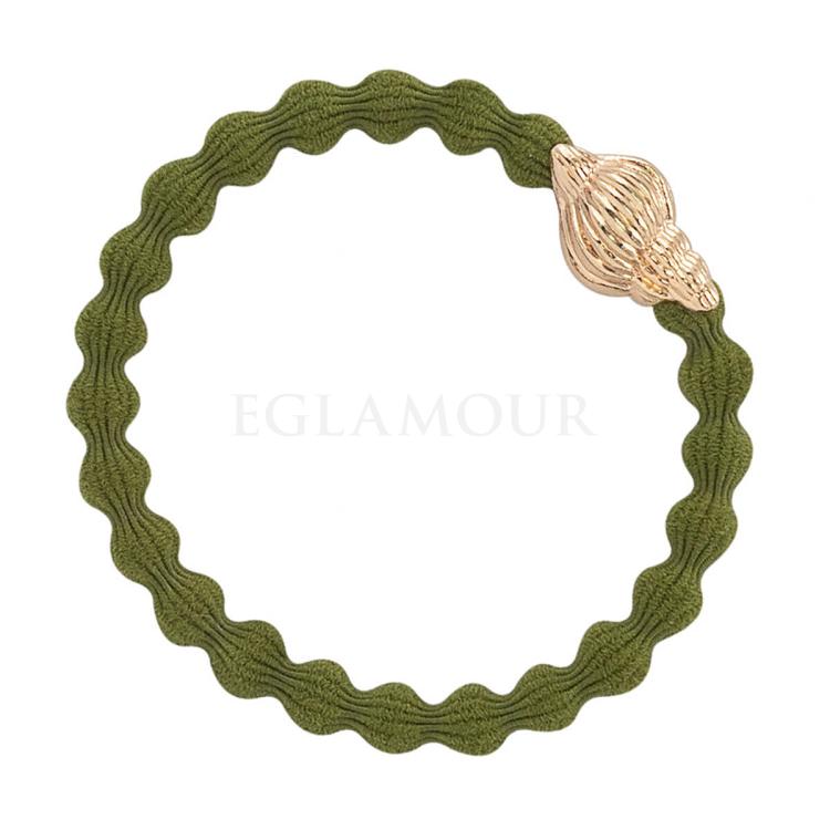 By Eloise London Bling Charms Tropical Seashell Gumka do włosów dla kobiet 1 szt Odcień Olive