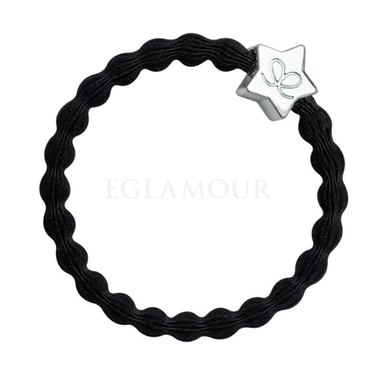 By Eloise London Bling Charms Silver Diamanté Star Gumka do włosów dla kobiet 1 szt Odcień Black