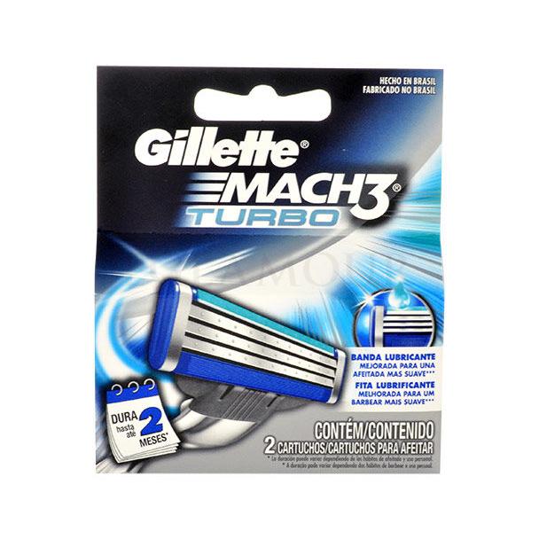 Gillette Mach3 Turbo Wkład do maszynki dla mężczyzn 2 szt Uszkodzone pudełko