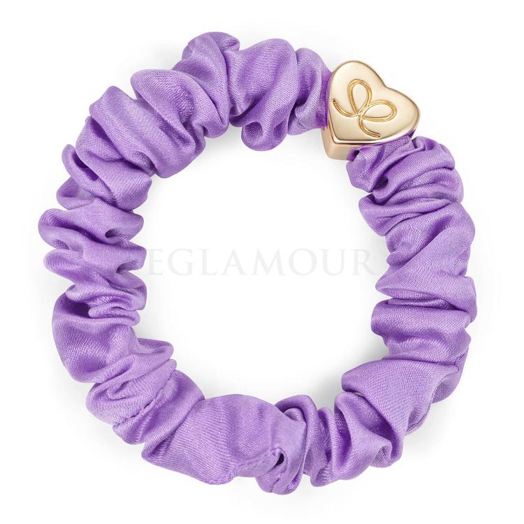 By Eloise London Silk Scrunchie Gold Heart Gumka do włosów dla kobiet 1 szt Odcień Lilac