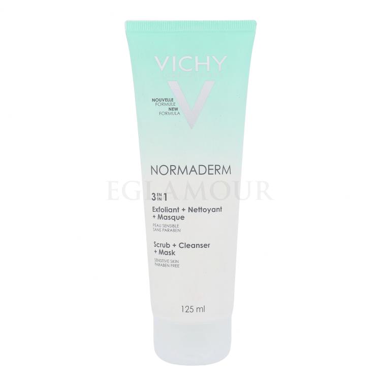 Vichy Normaderm 3in1 Scrub + Cleanser + Mask Peeling dla kobiet 125 ml