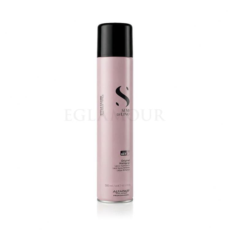 ALFAPARF MILANO Semi Di Lino Style &amp; Care Original Hairspray Lakier do włosów dla kobiet 500 ml