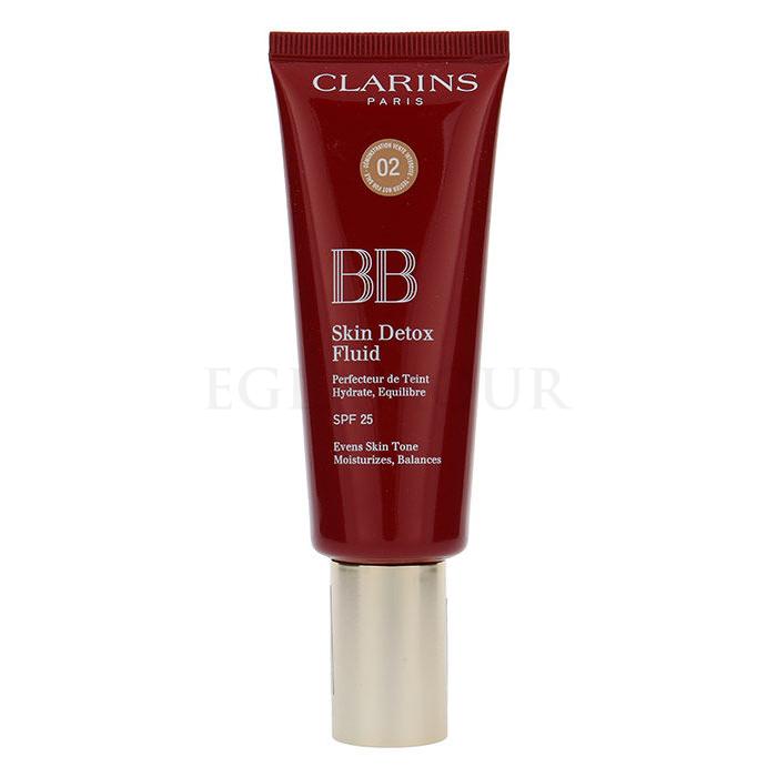 Clarins BB Skin Detox Fluid SPF25 Krem BB dla kobiet 45 ml Odcień 02 Medium tester