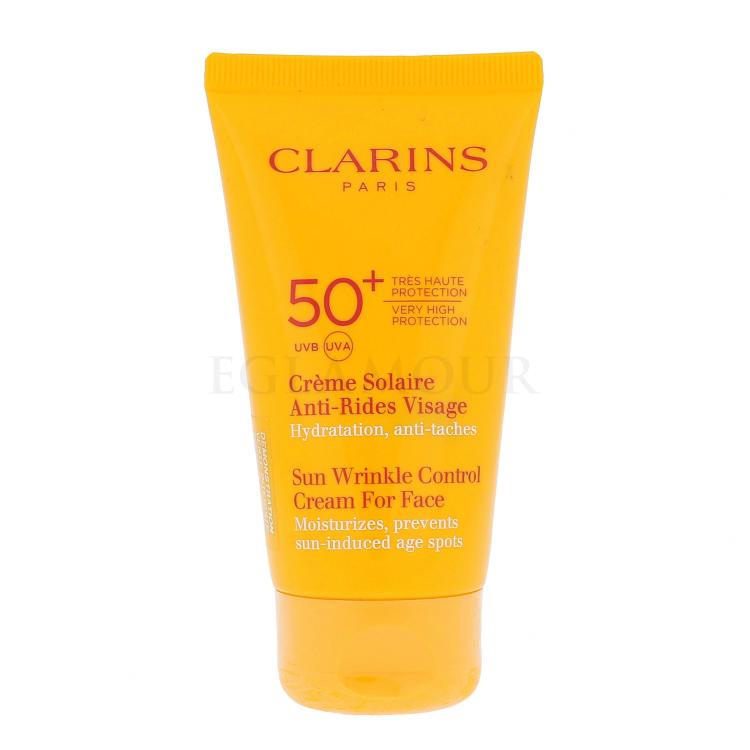 Clarins Sun Wrinkle Control SPF50+ Preparat do opalania twarzy dla kobiet 75 ml tester