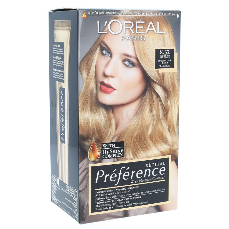 L&#039;Oréal Paris Préférence Récital Farba do włosów dla kobiet 60 ml Odcień 8.32 Berlin