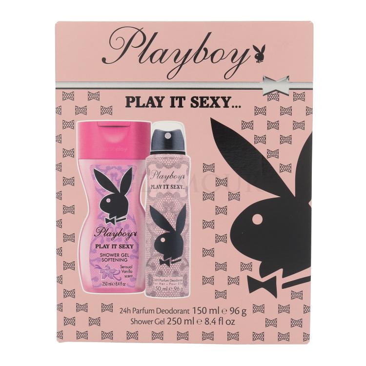 Playboy Play It Sexy Zestaw Deodorant 150ml + 250ml Żel pod prysznic Uszkodzone pudełko