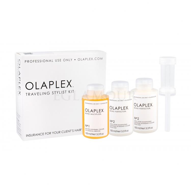 Olaplex Bond Multiplier No. 1 Traveling Stylist Kit Zestaw 100ml Bond Multiplier No. 1 + 2 x 100ml Bond Perfector No. 2 + Dosing Dispenser