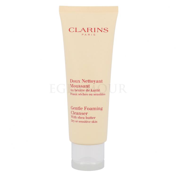 Clarins Gentle Foaming Cleanser Dry Skin Pianka oczyszczająca dla kobiet 125 ml Uszkodzone pudełko