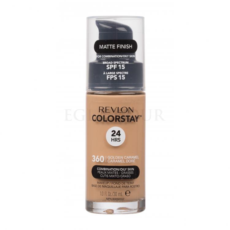 Revlon Colorstay Combination Oily Skin SPF15 Podkład dla kobiet 30 ml Odcień 360 Golden Caramel