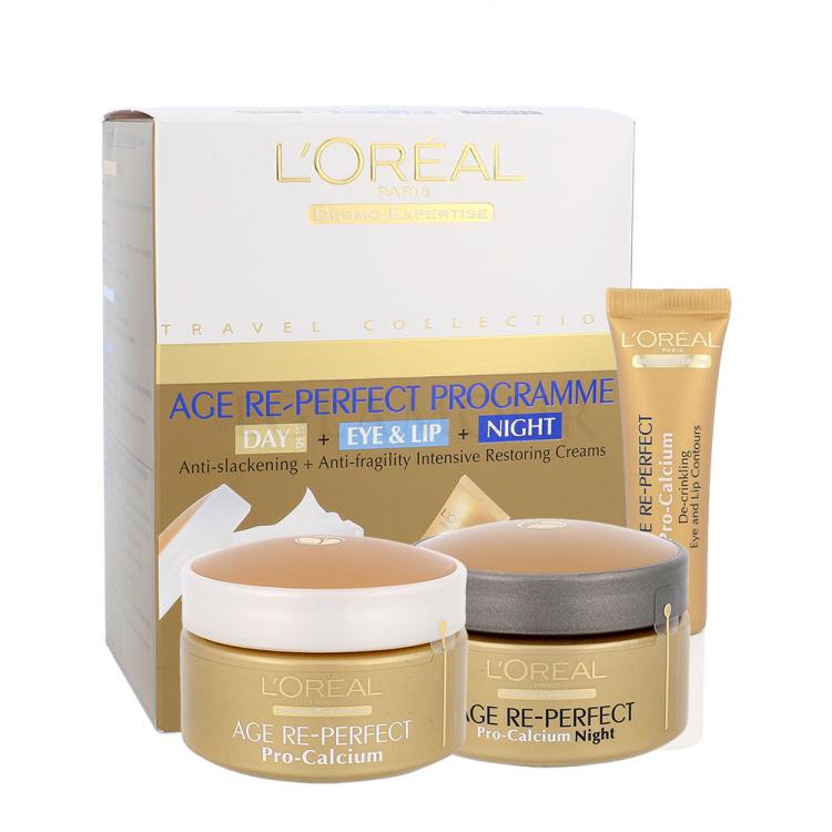 L&#039;Oréal Paris Age Re Perfect Pro-Calcium Zestaw Krem na dzień 50 ml + Krem pod oczy 15 ml + Krem na noc 50 ml