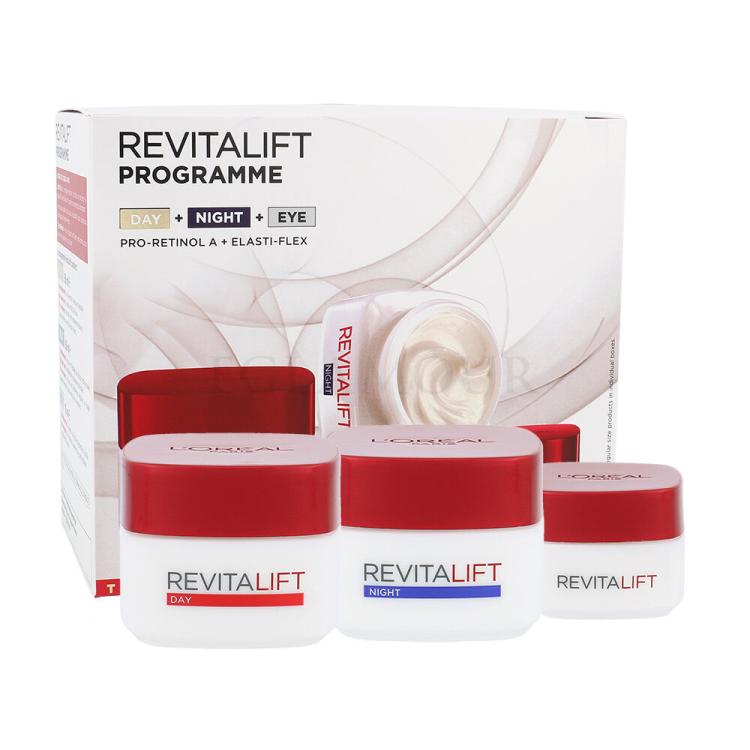 L'Oréal Paris Revitalift Zestaw Krem na dzień 50 ml + Krem na noc 50 ml + Krem pod oczy 15 ml