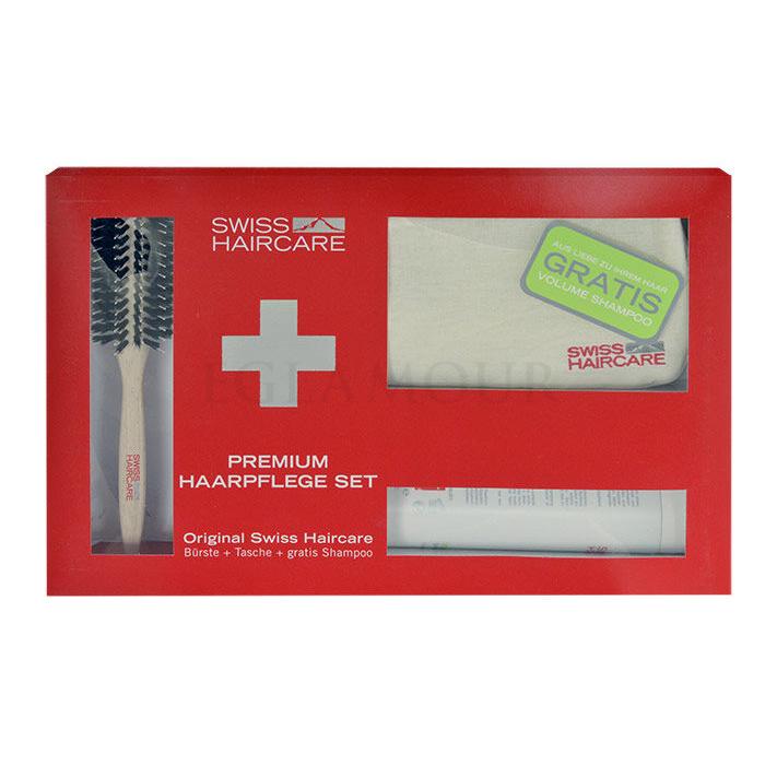 Swiss Haircare Premium Zestaw 200ml Volume Shampoo + Round Brush + Bag Uszkodzone pudełko