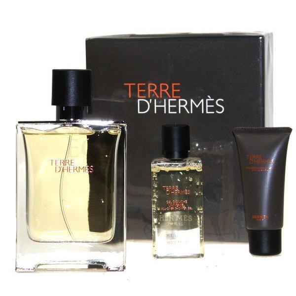 Hermes Terre d´Hermès Zestaw 75ml + 40ml Żel pod prysznic + 15ml Balsam po goleniu Uszkodzone pudełko