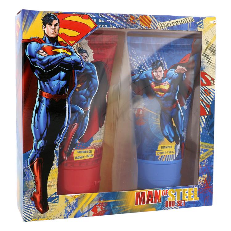 DC Comics Superman Zestaw Żel pod prysznic 150 ml + Szampon 150 ml Uszkodzone pudełko