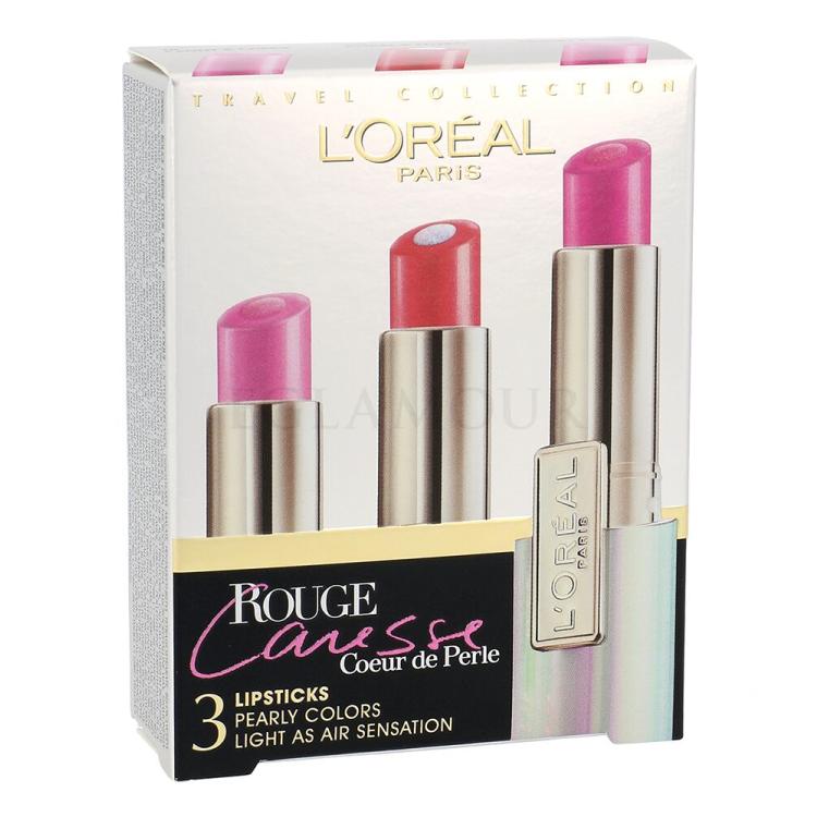 L&#039;Oréal Paris Rouge Caresse Zestaw Balsam do ust 4,5 g + Balsam do ust 4,5 g 303 Coral &amp; Floral + Balsam do ust 4,5 g 12 Cherry &amp; Sassy