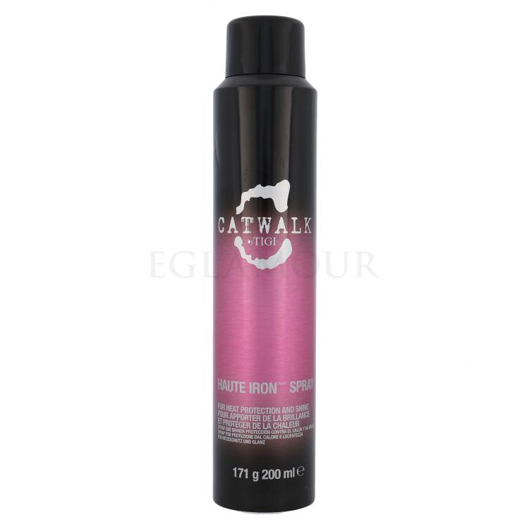Tigi Catwalk Haute Iron Spray Stylizacja włosów na gorąco dla kobiet 200 ml uszkodzony flakon