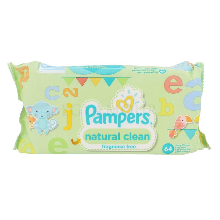 Pampers Baby Wipes Natural Clean Chusteczki oczyszczające dla dzieci Zestaw