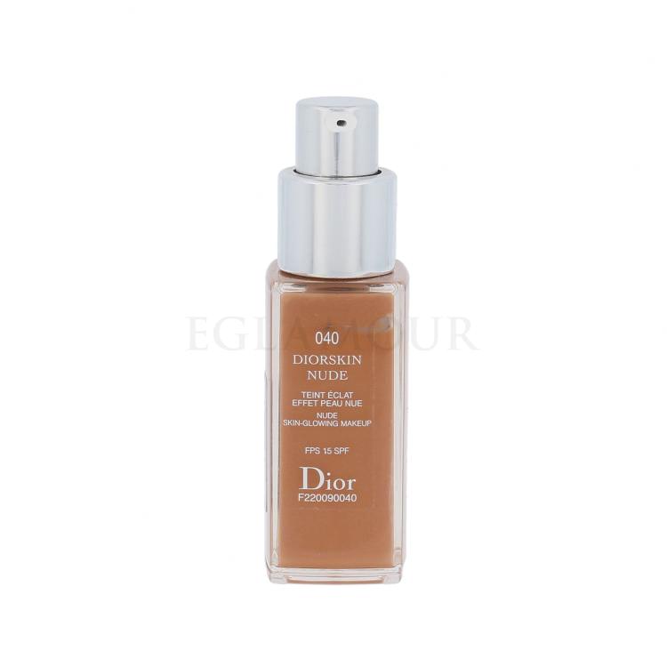 Christian Dior Diorskin Nude SPF15 Podkład dla kobiet 20 ml Odcień 040 Honey Beige tester