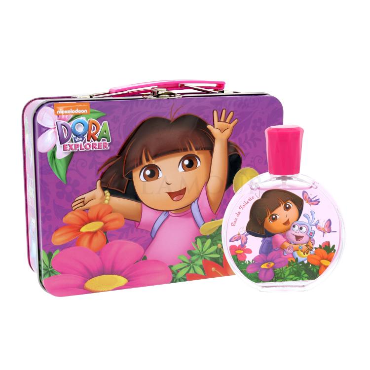 Nickelodeon Dora The Explorer Dora &amp; Boots Zestaw Edt 100 ml + Metalowe pudełko