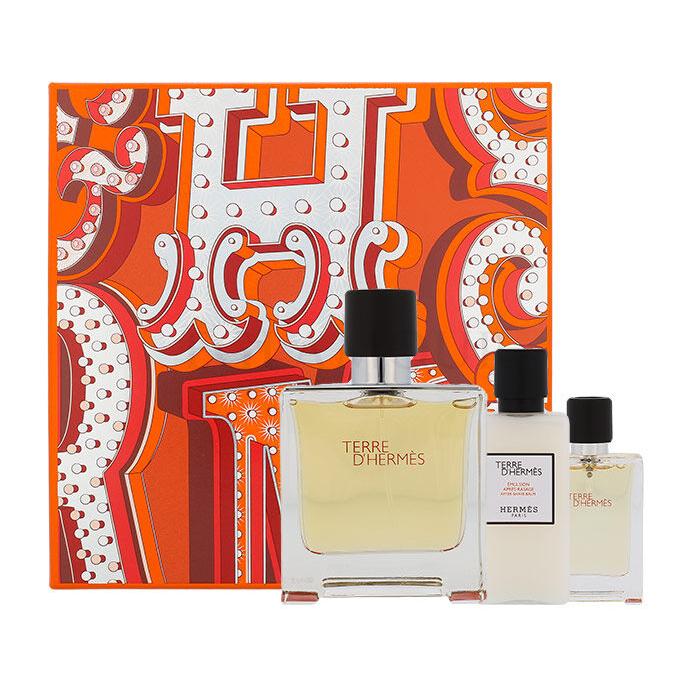 Hermes Terre d´Hermès Zestaw Perfumy 75ml + 40ml Balsam po goleniu + 12,5ml Perfumy Uszkodzone pudełko