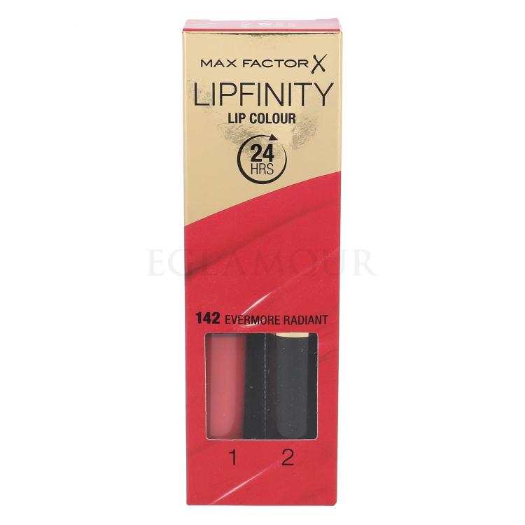 Max Factor Lipfinity Lip Colour Pomadka dla kobiet 4,2 g Odcień 142 Evermore Radiant Uszkodzone pudełko