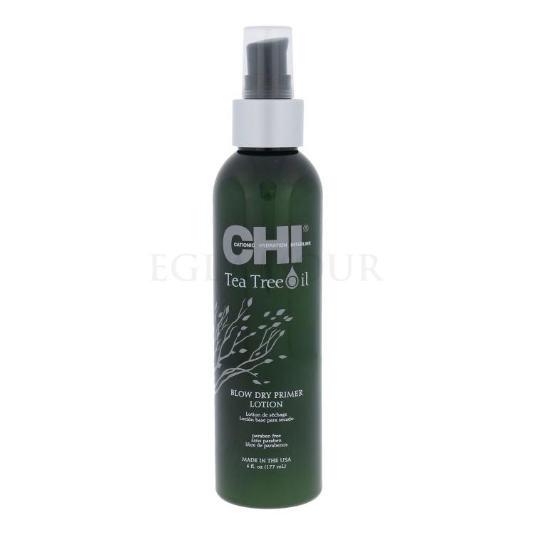 Farouk Systems CHI Tea Tree Oil Blow Dry Primer Lotion Stylizacja włosów na gorąco dla kobiet 177 ml