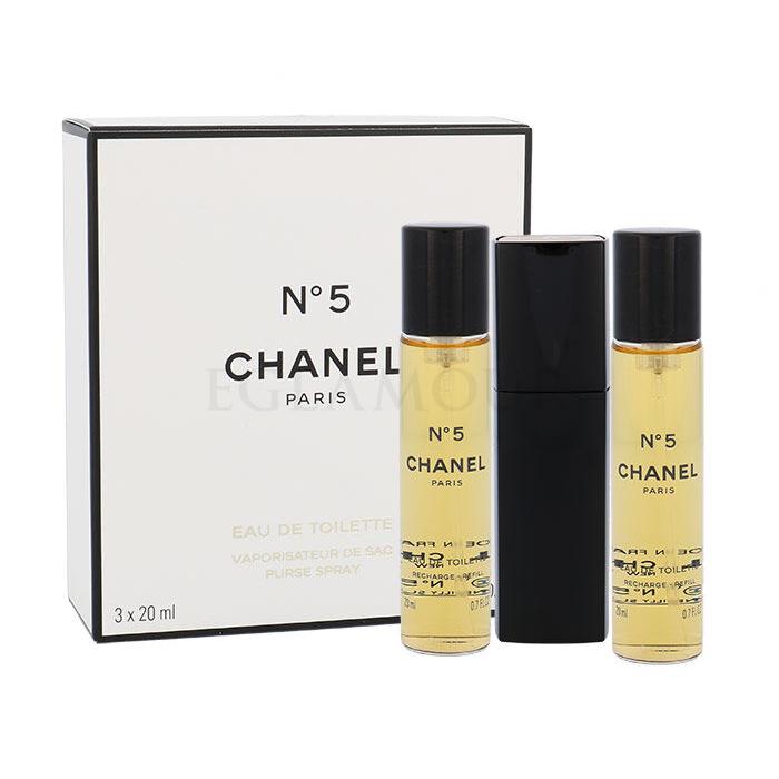 Chanel N°5 3x 20 ml Woda toaletowa dla kobiet Twist and Spray 20 ml