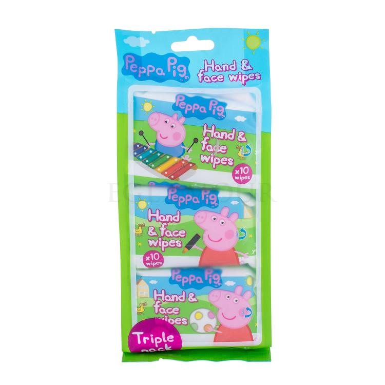 Peppa Pig Peppa Hand &amp; Face Wipes Chusteczki oczyszczające dla dzieci 30 szt