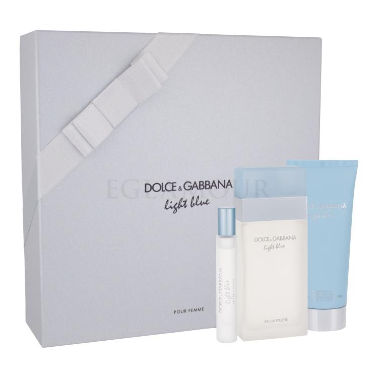 Dolce&amp;Gabbana Light Blue Zestaw Edt 100ml + 100ml Krem do ciała + 7,4ml Edt