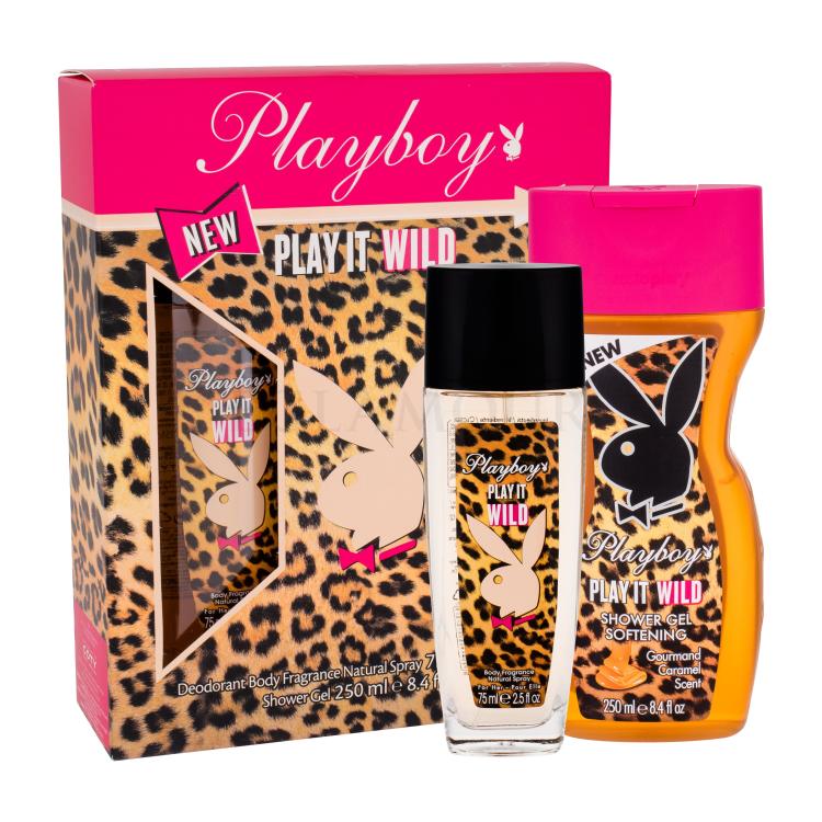 Playboy Play It Wild For Her Zestaw 75ml Deodorant + 250ml Żel pod prysznic